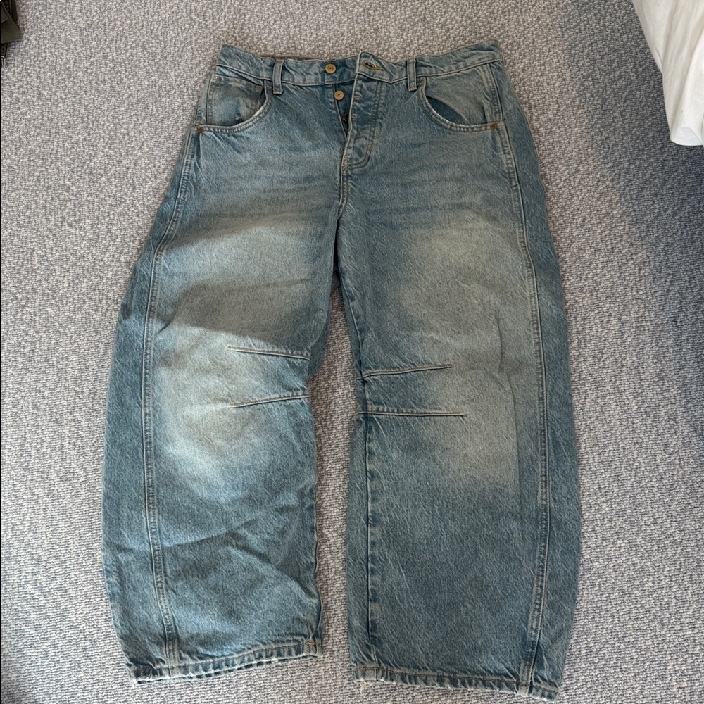 Free People Good Luck barrel jeans in Kismet